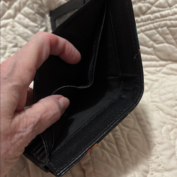 Colorful handpainted leather Wallet - Picture 4 of 10